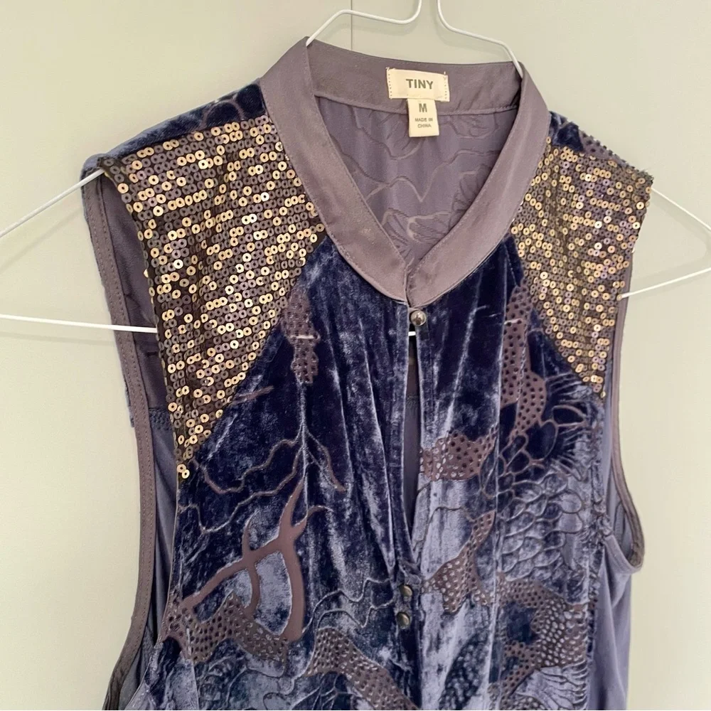 TINY x ANTHROPOLOGIE Velvet Ileana Tank Top - Picture 10 of 12